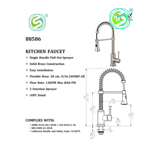 Kitchen Faucet N88586-Bn-C
