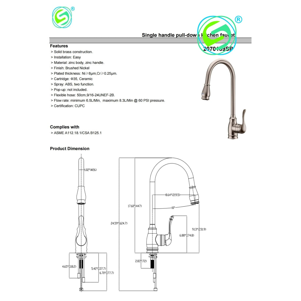 Kitchen Faucet N2070189Bn-C