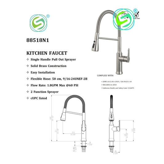 Kitchen Faucet N88518-N1-Bn-C