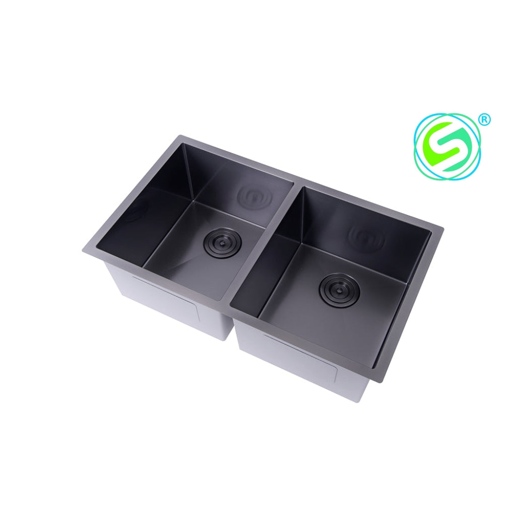 Stainless Steel Rd3219D-Black Double Bowl Undermount Sink